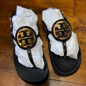 Tory Burch logo sandals